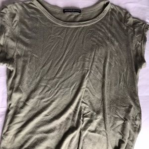 Army green Brandy Melville cropped shirt